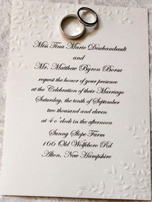 Wedding Ceremony program with rings