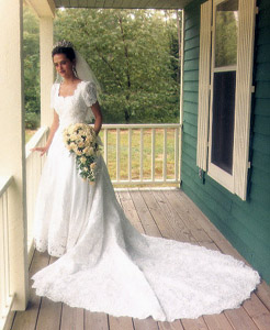 Bride on Porch