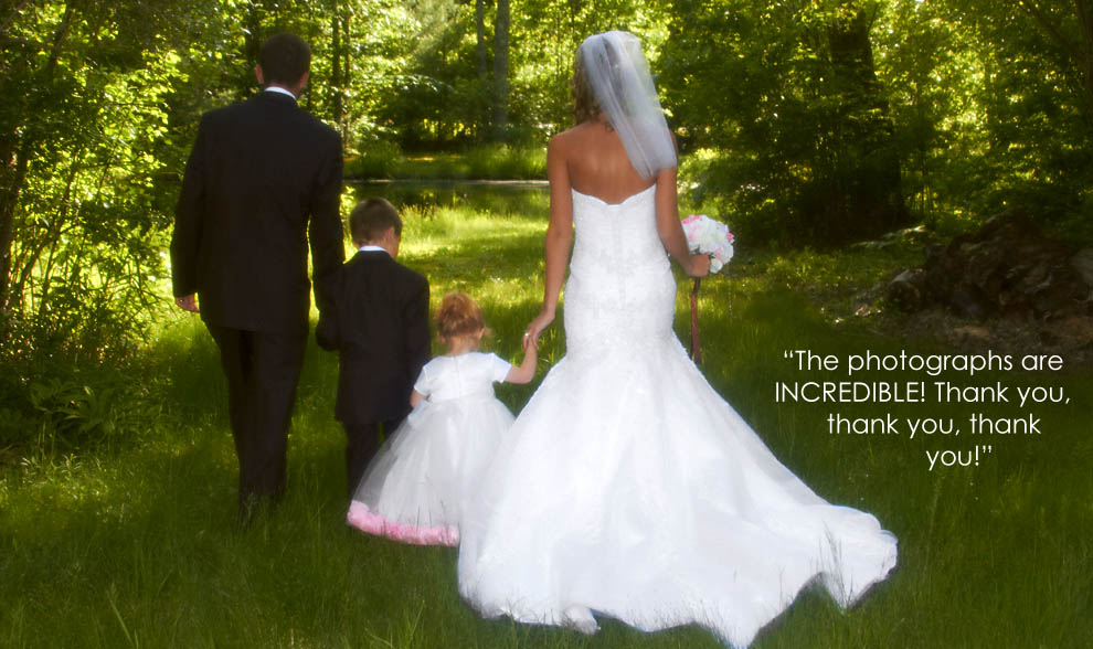 a NH family on their wedding day