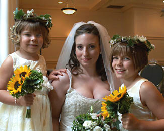Bride and Flower Girls